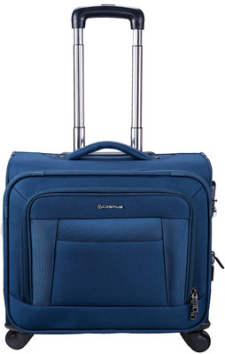 

Cosmus Columbus 4 Wheel Trolley Laptop Bag Navy with digital numeric metal lock Expandable Cabin Luggage -  inch(Blue