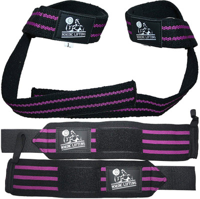 

Nordic Lifting Wrist Wraps + Lifting Straps Bundle Wrist Support (, Multicolor