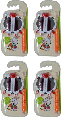 

Fully Stylish Tooth Brush with Goggle for Kids Use Ultra Soft Toothbrush(Pack of 4)