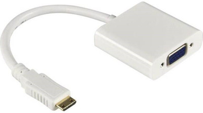 

Maxtree TV-out Cable Mini HDMI Male to VGA Female Video Converter Adapter Cable(White)(White, For Computer)