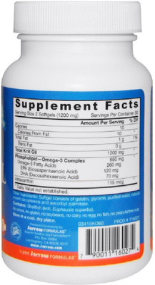 

Jarrow Formulas Jarrow Formulas, Krill Oil, 60 Softgels(60 No)