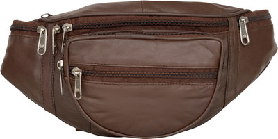 

AspenLeather Designer Waist Pouch For Men & Women Waist Bag(Brown)