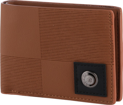 

OM Men Brown Genuine Leather Wallet(3 Card Slots)