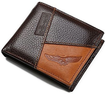 

CGT Men Brown Genuine Leather Wallet(12 Card Slots)