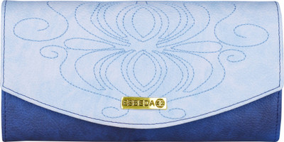 

ESBEDA Women Casual Blue Fabric Wallet(6 Card Slots), D-blue/l-blue