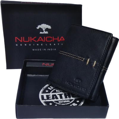 

Nukaichau Men Casual Black Genuine Leather Wallet(6 Card Slots)