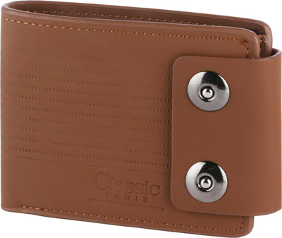 

OM Men Brown Genuine Leather Wallet(3 Card Slots)