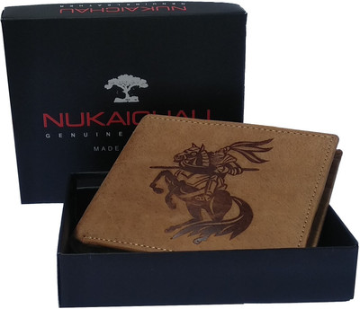 

Nukaichau Boys Casual Tan Genuine Leather Wallet(6 Card Slots), Brown