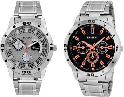 Tarido new generation multicolor dial silver metal strap combo wrist. Smart Analog Watch  - For Men