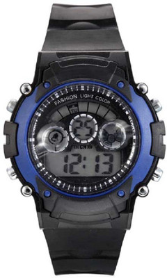 

Talgo New Arrival Festive Season Special Digital Round Blue Dial Sport Style Trendy Black Rubber Strap DIgital System Watch - For Boys