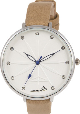 

3Wish 3WW-1233 Analog White Dial and Brown Strap Watch - For Women