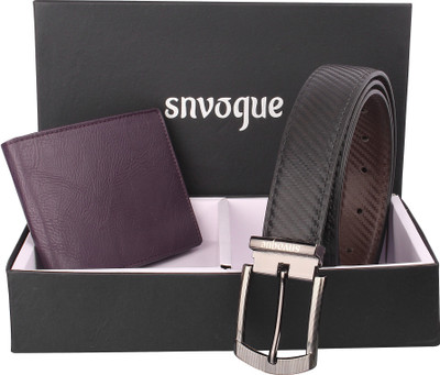 

SNVOGUE Belt, Wallet Combo(Black)