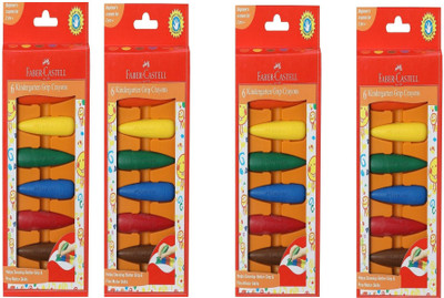 

Faber-Castell 6 Kindergarten Girp Crayons pack of 4