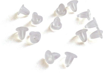 

Aumni Crafts Plastic Earring Stoppers 4x4mm Cone Transparent White (Pack of 50 grams, 1334 stoppers approx)