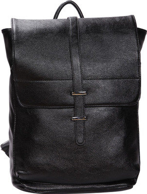 

Bagkok Black PU Backpack Backpack(Black, 5 L)
