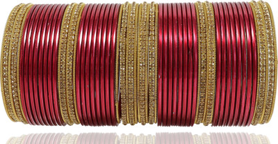 NMII Metal Zircon Bangle Set(Pack of 62)