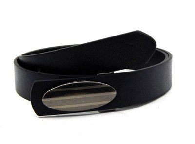 

ELS Men Formal, Casual Black Artificial Leather, Texas Leatherite Belt