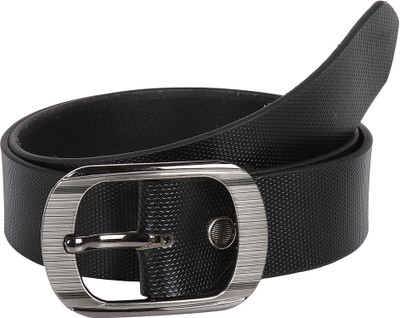 

Pooh Men Casual Black Genuine Leather Belt