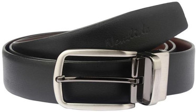 

Newhide Men Black, Brown Genuine Leather Reversible Belt, Black and brown