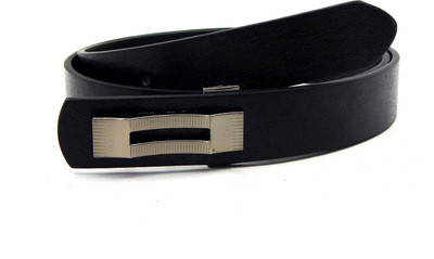 

ELS Men Formal, Casual Black Artificial Leather, Texas Leatherite Belt
