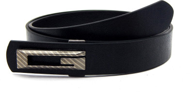 

ELS Men Formal, Casual Black Artificial Leather, Texas Leatherite Belt