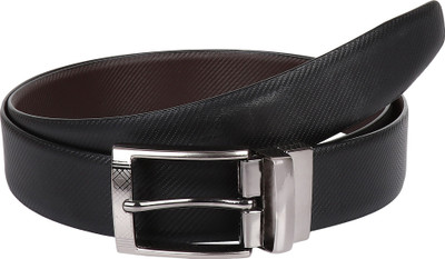 

Pooh Men Casual Black, Brown Genuine Leather Reversible Belt