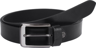 

Pooh Men Casual Black Genuine Leather Belt