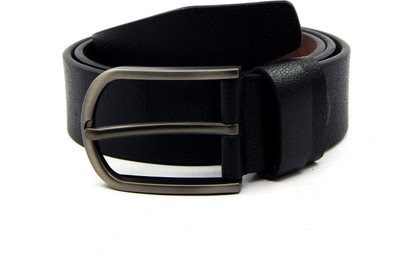 

ELS Men Formal, Casual Black Artificial Leather, Texas Leatherite Belt
