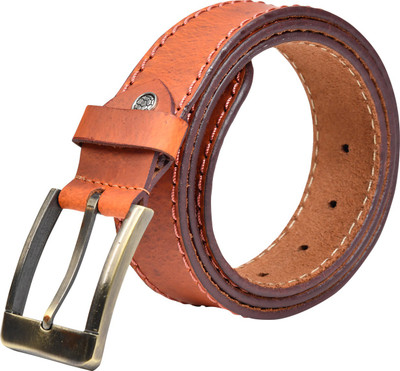 

Crazee Wear Men Casual Tan Genuine Leather Belt, Brown