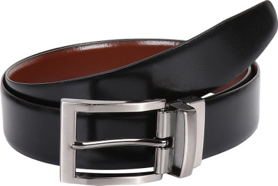 

Pooh Men Casual Black, Brown Genuine Leather Reversible Belt