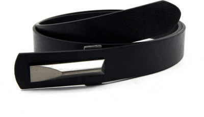 

ELS Men Formal, Casual Black Artificial Leather, Texas Leatherite Belt