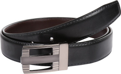 

Pooh Men Casual Black, Brown Genuine Leather Reversible Belt