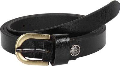 

Pooh Men Casual Black Genuine Leather Belt