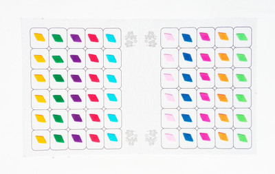 

SJ COLLECTION Multi Color Rhombus Shape Medium Size 60 Fancy Forehead Multicolor Bindis(Fancy Bindi)
