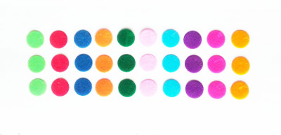 

SJ COLLECTION Multi color Round Shape Large Size 30 Fancy Forehead Multicolor Bindis(Fancy Bindi)