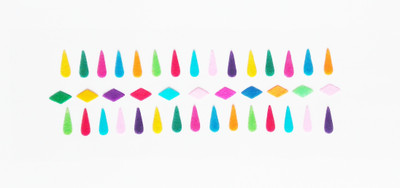 

SJ COLLECTION Multi Color Tilak and Rhombus Shape Small Size 41 Fancy Forehead Multicolor Bindis(Fancy Bindi)