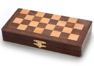 

RSSSTORE RSS WOODEN FOLDING CHESS BOARD GAME (CHESS 24 CHESS COIN) 24 inch Chess Board(Multicolor)