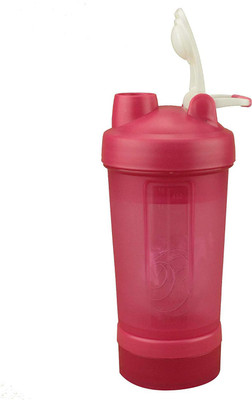 

AVMART Pink Gym Protein Shaker for Fitness, Sports with 2 Storage & Pill Compartments 450 Shaker(Pack of 1, Pink)
