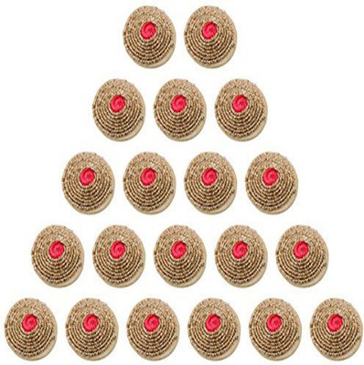 

Fabric and Lace BT029d Fabric, Metal Buttons(Pack of 20)