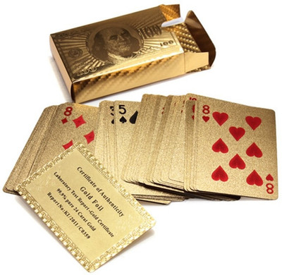 

MSEE High Quality 24 K Gold Plated Poker Playing Cards_XT35(Gold TQ35)