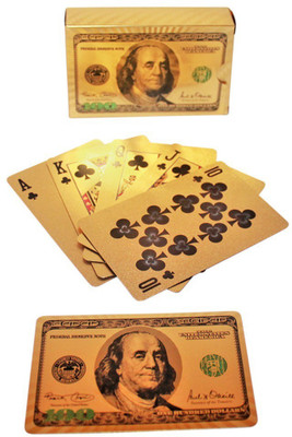 

MSEE High Quality 24 K Gold Plated Poker Playing Cards_XT12(Gold TQ12)