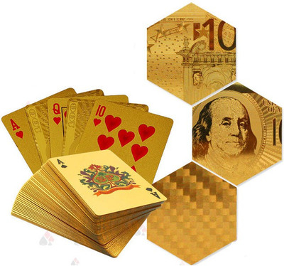 

MSEE High Quality 24 K Gold Plated Poker Playing Cards_XT30(Gold TQ30)