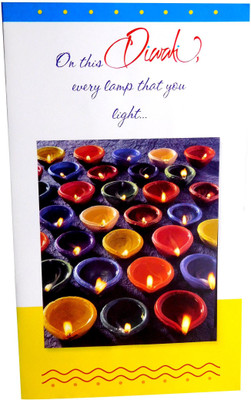 

Siddhi Gifts Diwali Greeting Card Greeting Card(White, Pack of 1)