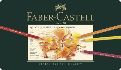 FABER-CASTELL Polychromos Color Pencil Set - Pack of 60 Traingular Shaped Color Pencils(Set of 60, Multicolor)