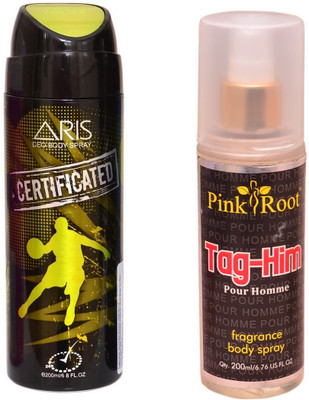 

Pink Root TAG-HIM BODY MIST 200ML WITH ARIS CERTIFICATED DEO BODY SPRAY FOR MEN 200ML(Set of 2)