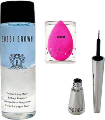 

glorist Puff, Mac Brooke Candy Liquid Eyeliner, Bobbi Brown Instant Longwear Makeup Remover(Set of 3)