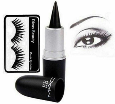 

BB MAC Smooth & Soft kajal Protective stay all day for women (set of 1) (3 g) & 1 pair of eyelashes.(Set of 2)