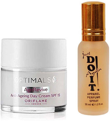 

Oriflame Sweden age revive anti ageing day cream (50 ml) with one do it perfume 30 ml(Set of 2)