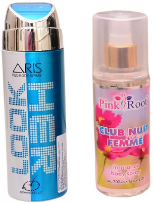 

Pink Root CLUB NUIT FEMME BODY MIST 200ML WITH ARIS HER LOOK DEO BODY SPRAY FOR WOMEN 200ML(Set of 2)