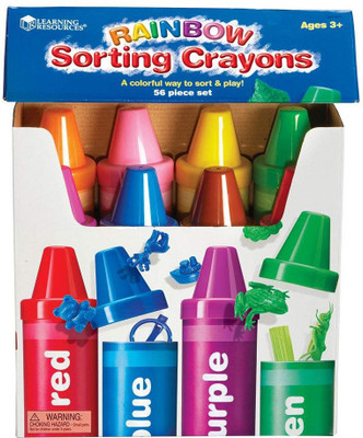 

Learning Resources Rainbow Sorting Crayons, Various Colors, 56 Pieces(Multicolor)